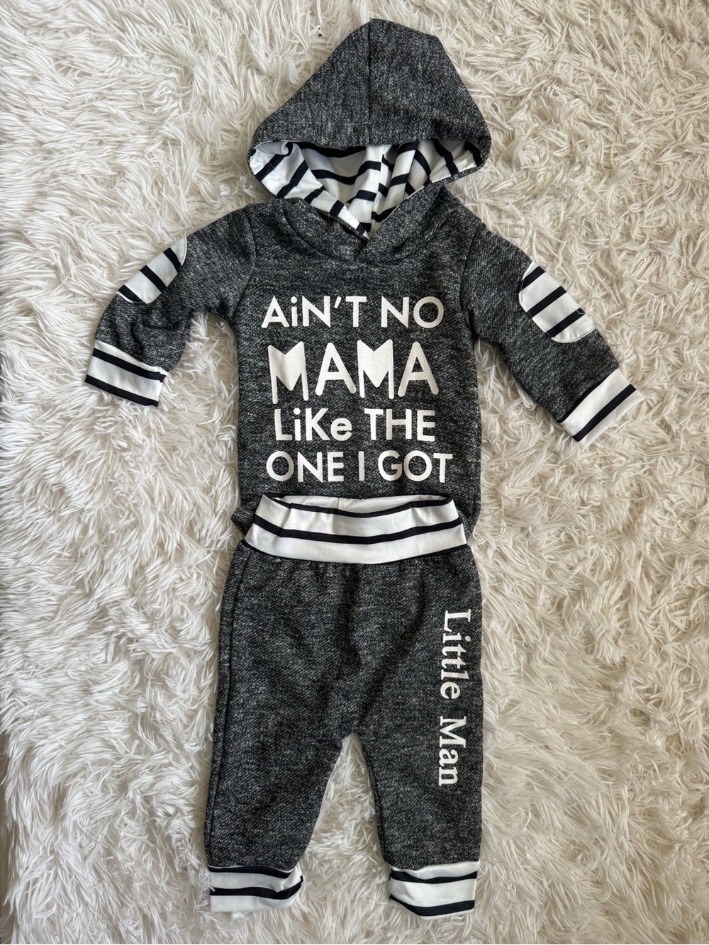 Gray 'Ain't No Mama Like The One I Got' Kids Matching Set